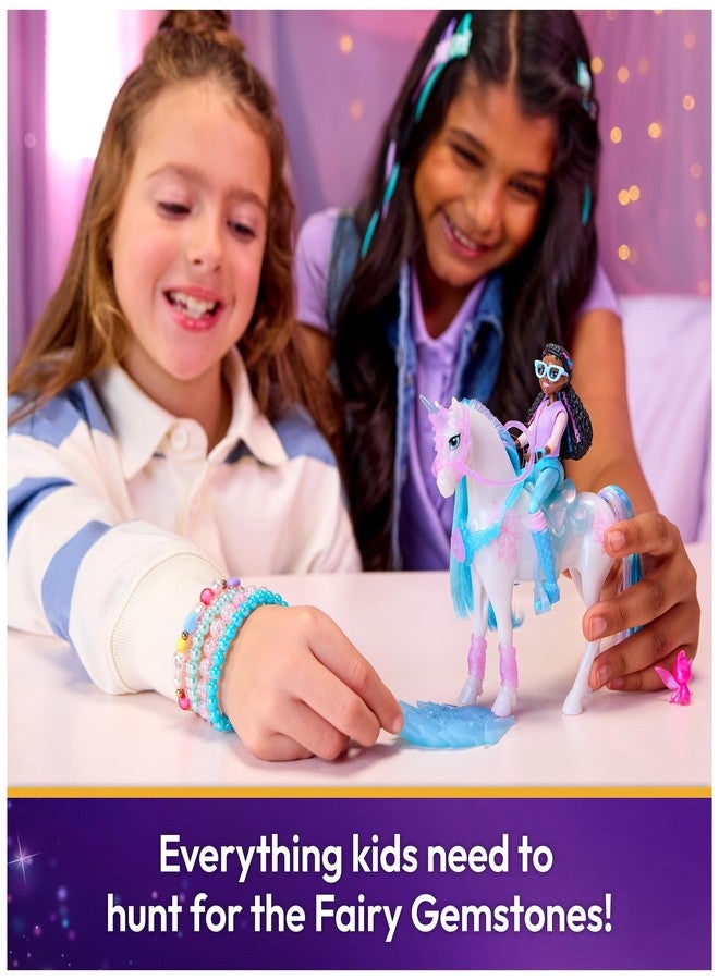 Unicorn Academy أكاديمية يونيكورن، مغامرة الأحجار الكريمة الجليدية مع دمية ليلى و13 ملحقًا، دمى وألعاب يونيكورن للبنات من عمر 4 سنوات فما فوق - Image 3